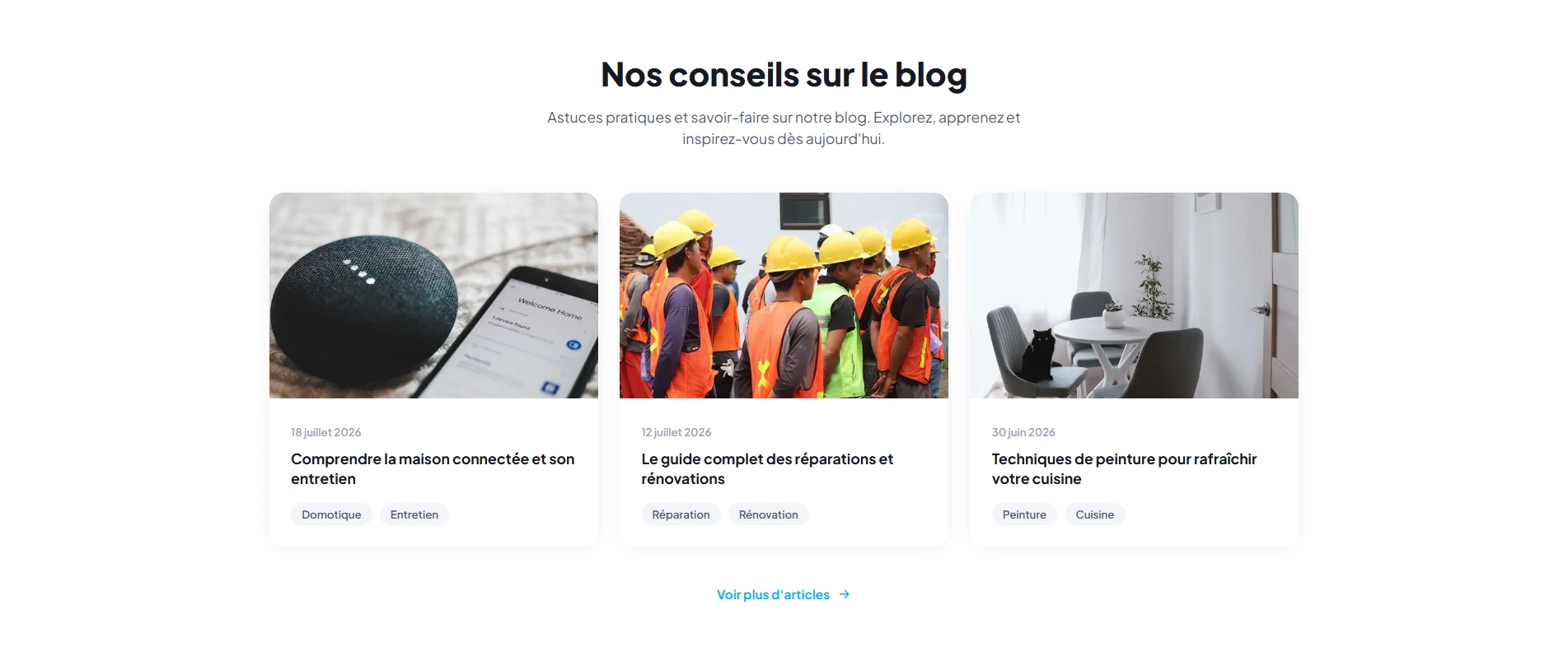 Site Vitrine pour une Plateforme de Services à Domicile - Services à Domicile, aperçu 8 du site vitrine, création site web Mons | Digitalova