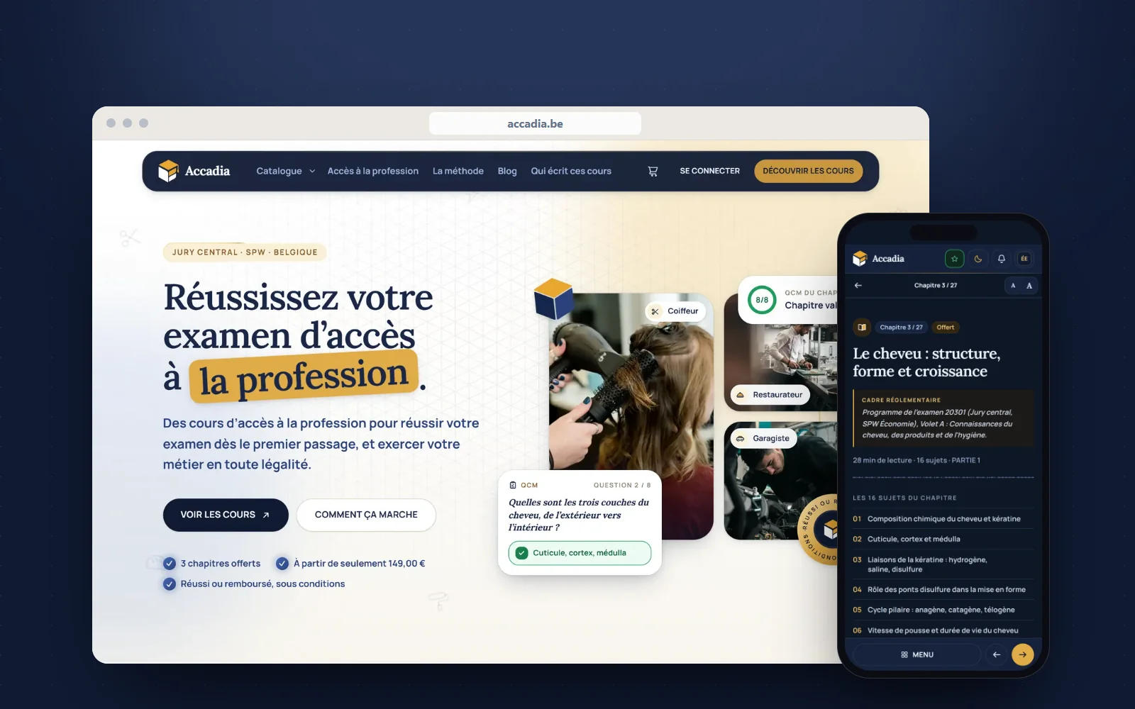 Plateforme e-commerce de cours en ligne avec paiement Mollie - E-commerce, réalisation Digitalova
