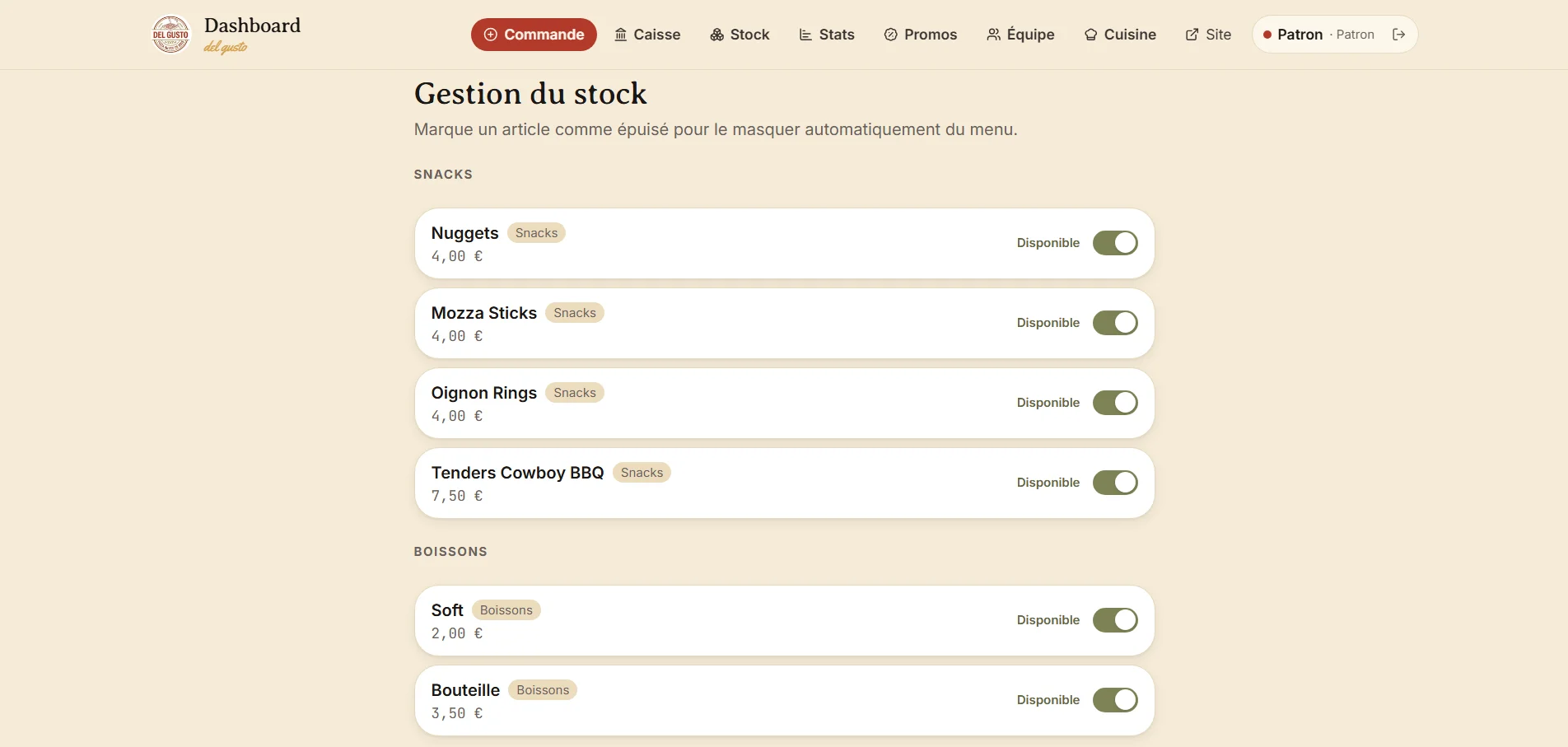 Plateforme de commande en ligne pour Pizzeria - Plateforme web, aperçu 4 du site vitrine, création site web Mons | Digitalova